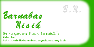 barnabas misik business card